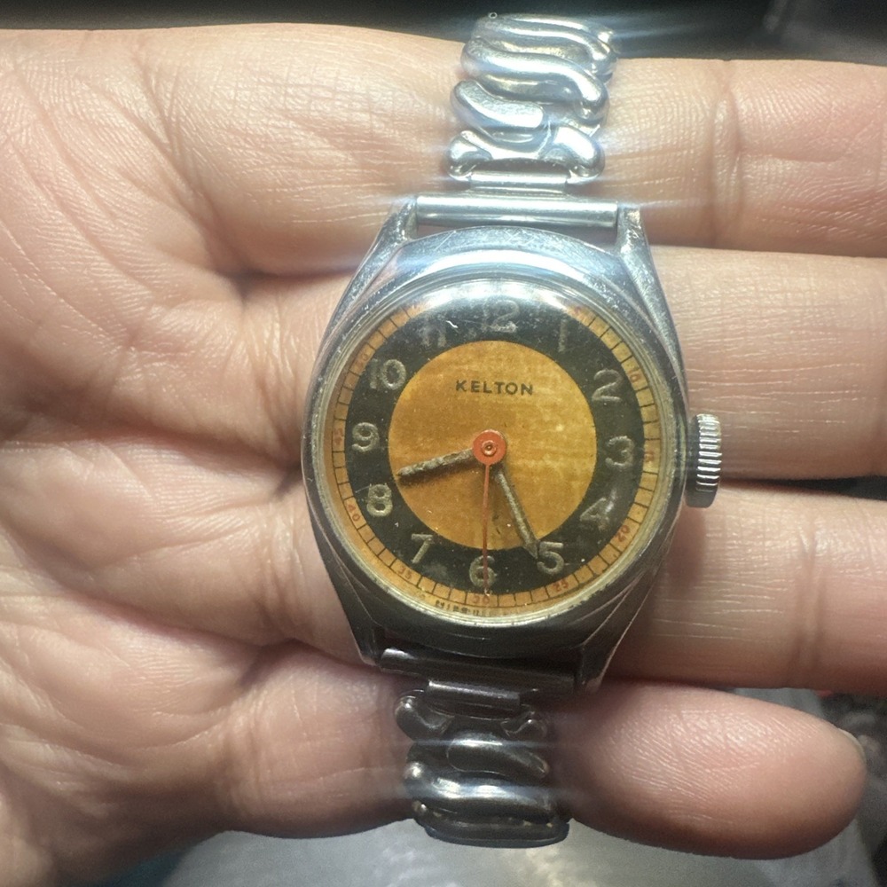 Vintage KELTON By Us Time Manual Wind Mens Watch 30mm - Rare Project Repair